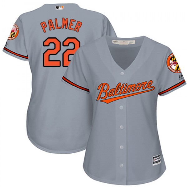 Baltimore Orioles #22 Jim Palmer Grey Road Women&#...