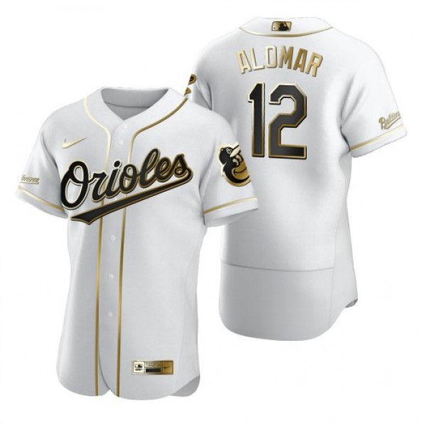 Baltimore Baltimore Orioles #12 Roberto Alomar Whi...