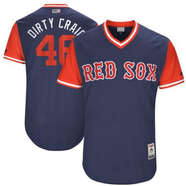 Boston Red Sox #46 Craig Kimbrel Navy "Dirty ...