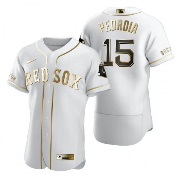Boston Boston Red Sox #15 Dustin Pedroia White Nik...