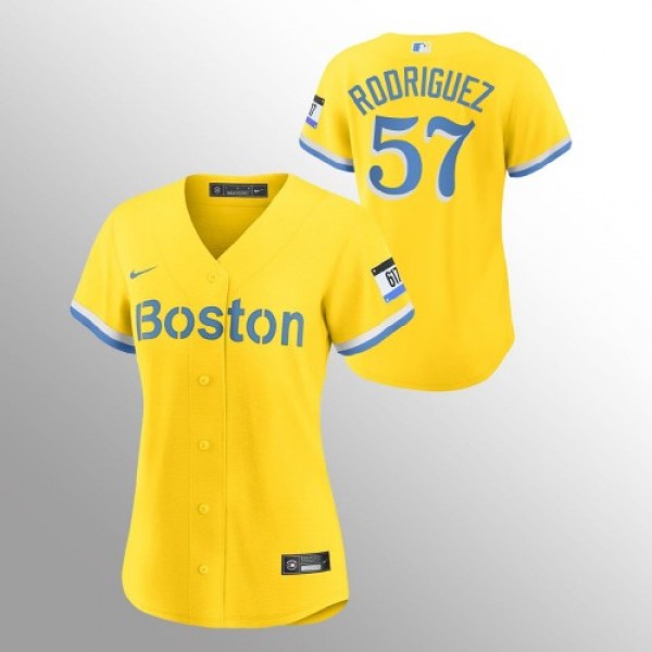 Boston Boston Red Sox #57 Eduardo Rodriguez Women&...