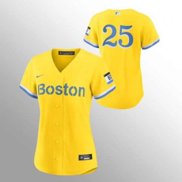 Boston Boston Red Sox #25 Kevin Plawecki Women...