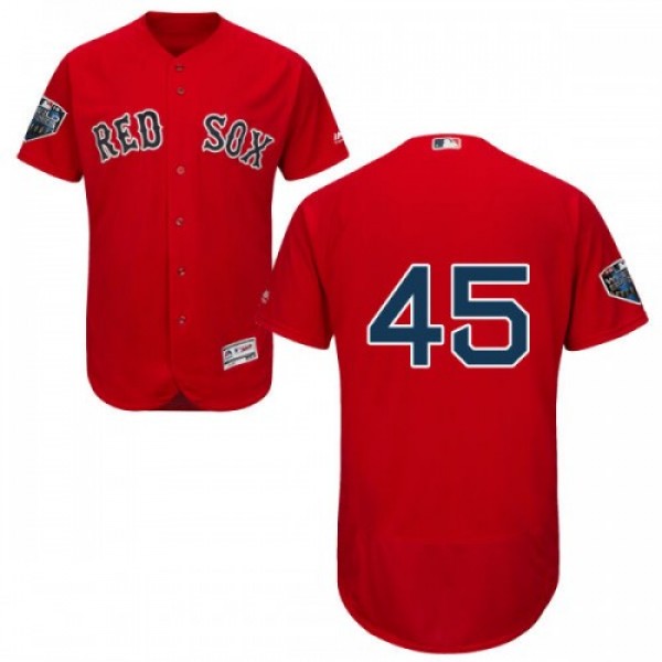 Boston Red Sox #45 Pedro Martinez Red Flexbase Aut...