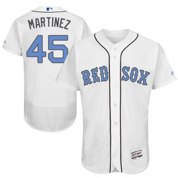 Boston Red Sox #45 Pedro Martinez White Flexbase A...
