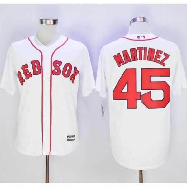 Boston Red Sox #45 Pedro Martinez White Alternate ...