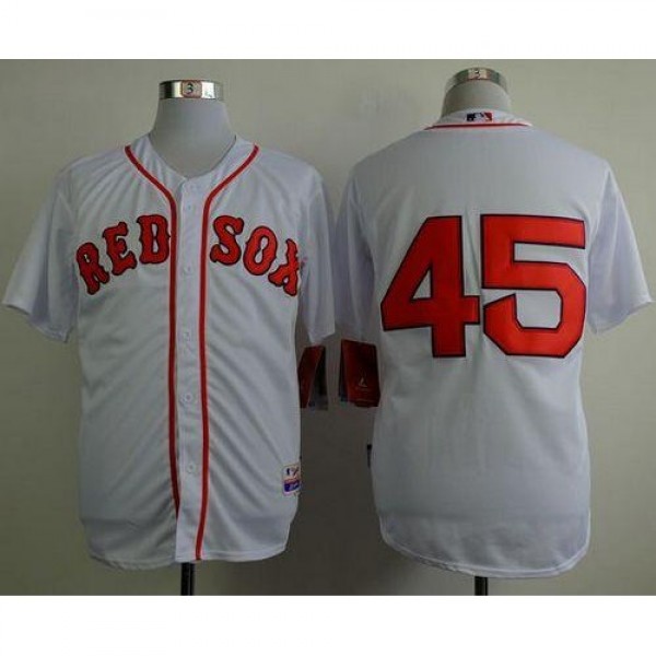 Boston Red Sox #45 Pedro Martinez White Cool Base ...
