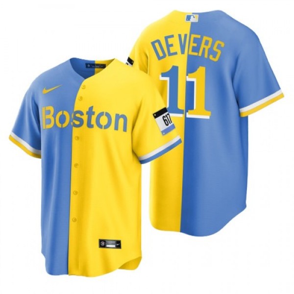 Boston Boston Red Sox #11 Rafael Devers Blue Gold ...