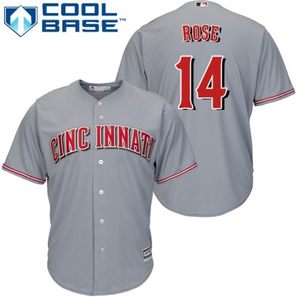 Cincinnati Reds #14 Pete Rose Grey Cool Base Stitc...