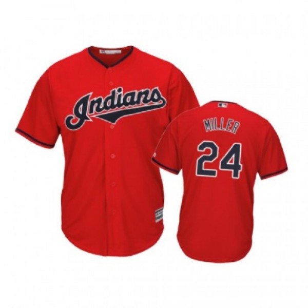 Cleveland Guardians #24 Andrew Miller Scarlet Alte...