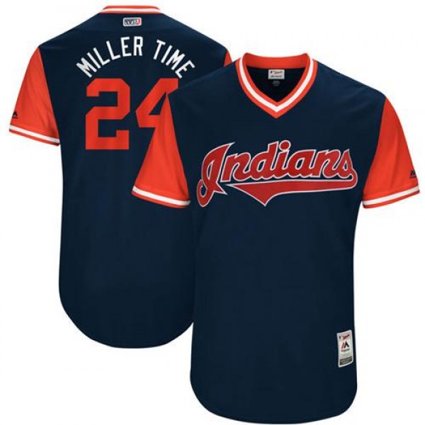 Cleveland Guardians #24 Andrew Miller Navy "M...