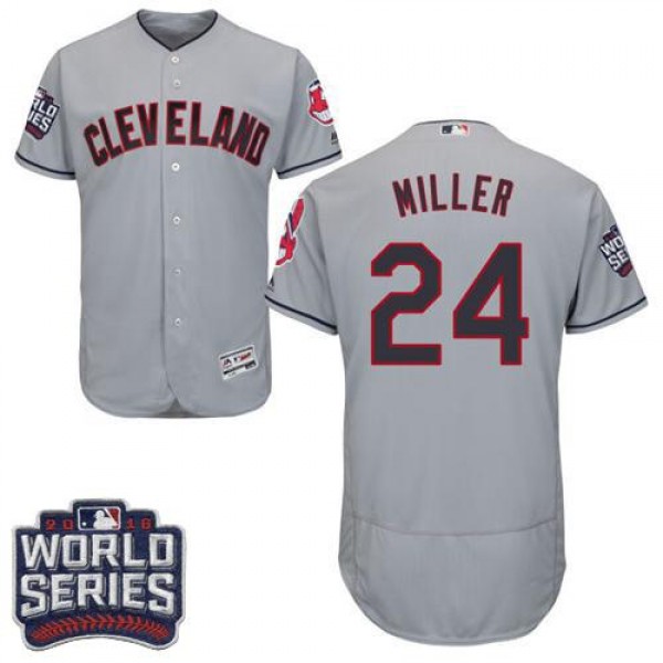 Cleveland Guardians #24 Andrew Miller Grey Flexbas...