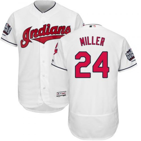 Cleveland Guardians #24 Andrew Miller White Flexba...