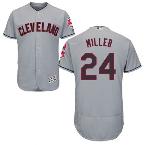 Cleveland Guardians #24 Andrew Miller Grey Flexbas...