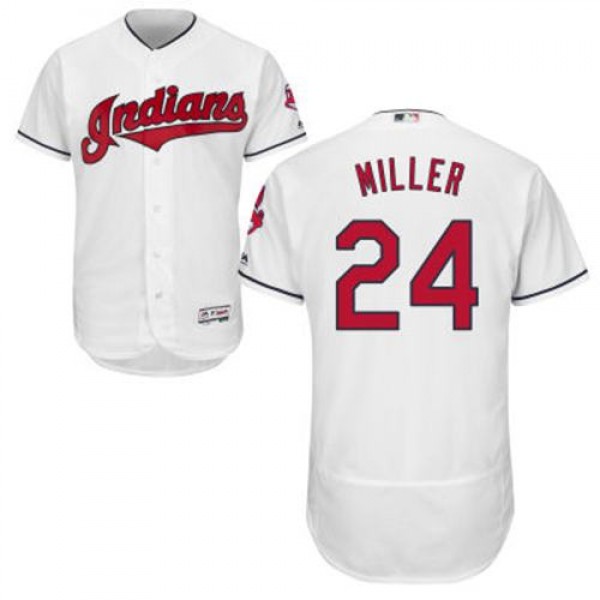 Cleveland Guardians #24 Andrew Miller White Flexba...