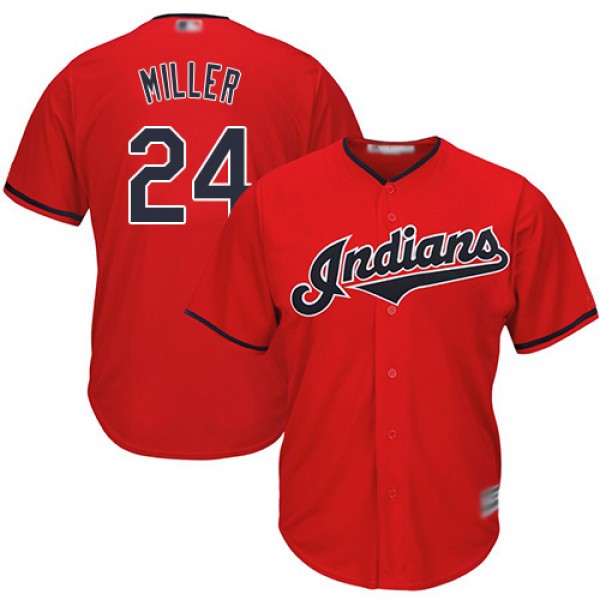Cleveland Guardians #24 Andrew Miller Red Stitched...