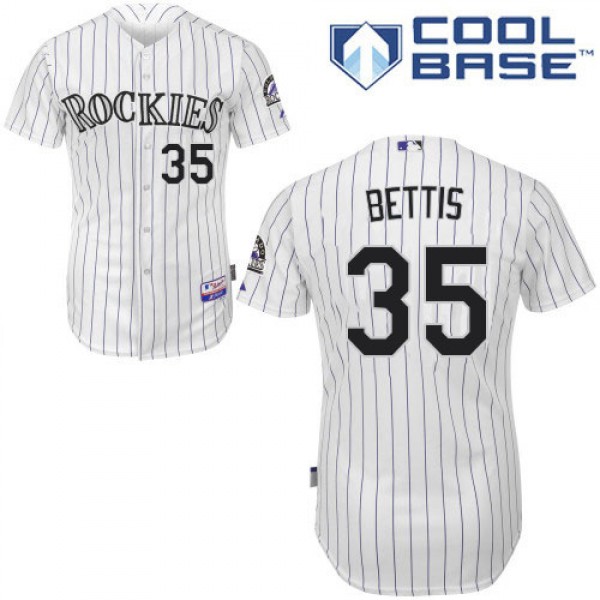 Colorado Rockies #35 Chad Bettis White Cool Base S...