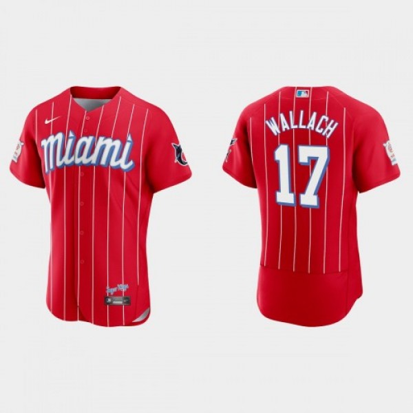 Miami Miami Marlins #17 Chad Wallach Men's Ni...