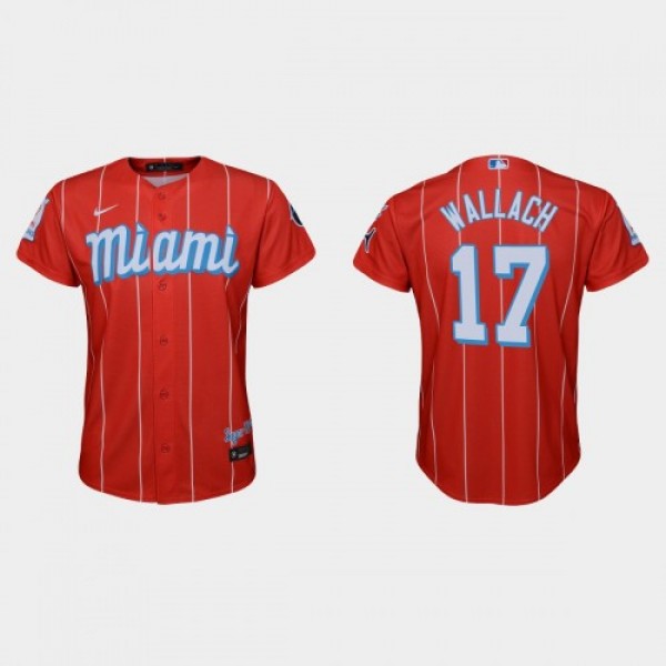 Miami Miami Marlins #17 Chad Wallach Youth Nike 20...