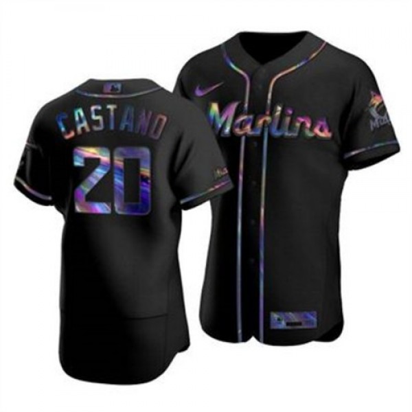Miami Miami Marlins #20 Daniel Castano Men's ...