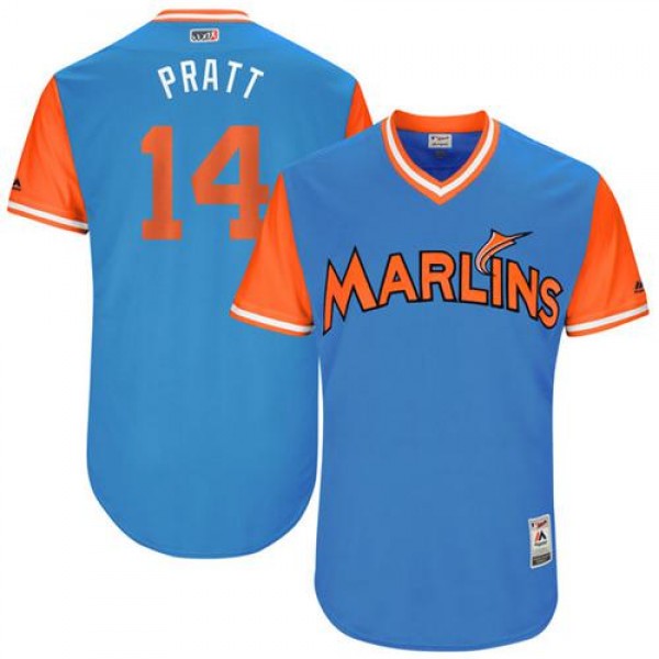 Miami Marlins #14 Martin Prado Blue "Pratt&qu...