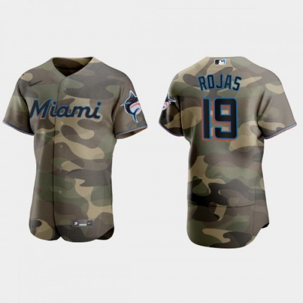 Miami Miami Marlins #19 Miguel Rojas Men's Ni...
