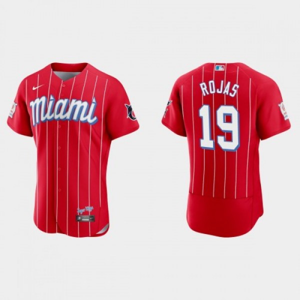 Miami Miami Marlins #19 Miguel Rojas Men's Ni...