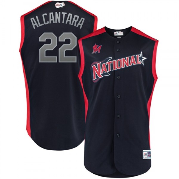 Miami Marlins #22 Sandy Alcantara Navy 2019 All-St...