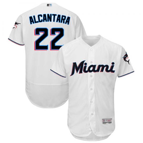 Miami Marlins #22 Sandy Alcantara White Flexbase A...