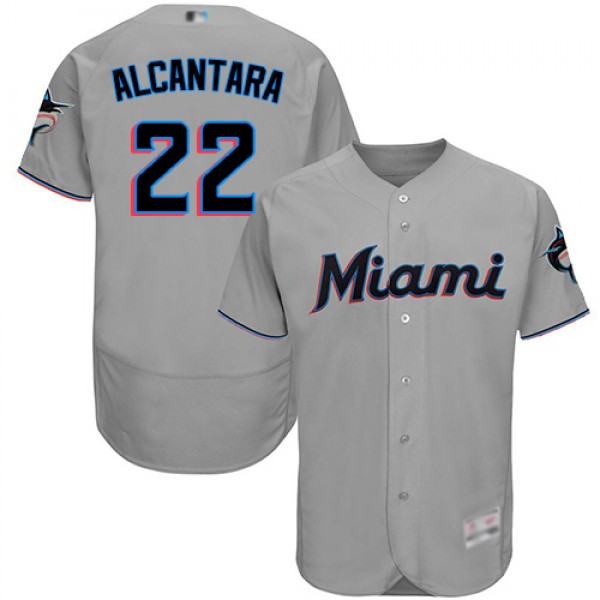 Miami Marlins #22 Sandy Alcantara Grey Flexbase Au...
