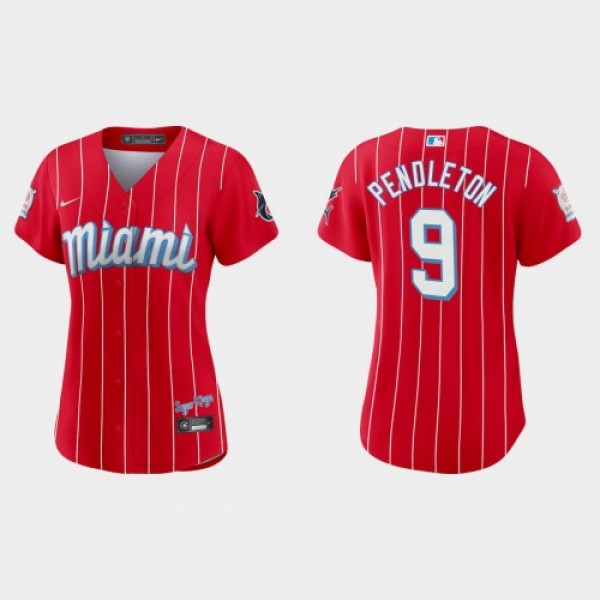 Miami Miami Marlins #9 Terry Pendleton Women'...