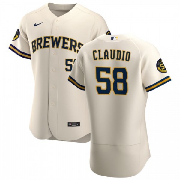 Milwaukee Milwaukee Brewers #58 Alex Claudio Men&#...