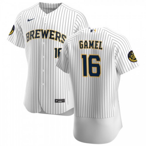 Milwaukee Milwaukee Brewers #16 Ben Gamel Men'...