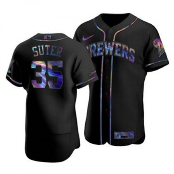Milwaukee Milwaukee Brewers #35 Brent Suter Men�...