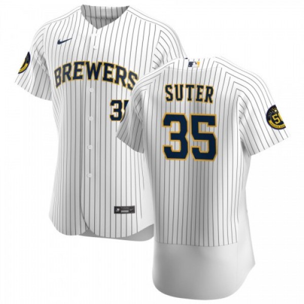 Milwaukee Milwaukee Brewers #35 Brent Suter Men�...