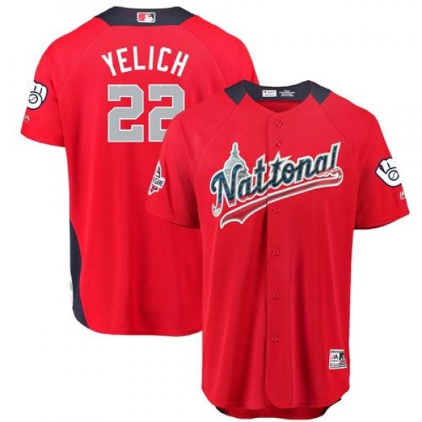 Milwaukee Brewers #22 Christian Yelich Red 2018 Al...