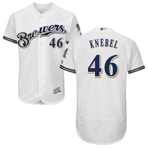 Milwaukee Brewers #46 Corey Knebel White Flexbase ...