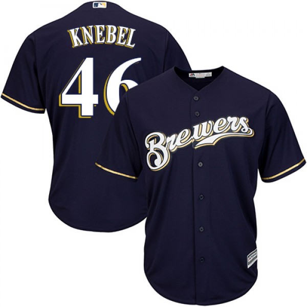 Milwaukee Brewers #46 Corey Knebel Navy blue Cool ...