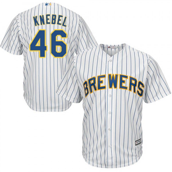 Milwaukee Brewers #46 Corey Knebel White Strip Coo...