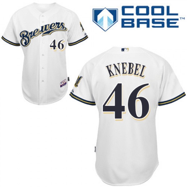Milwaukee Brewers #46 Corey Knebel White Cool Base...