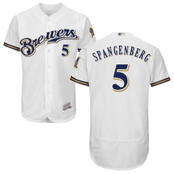 Milwaukee Brewers #5 Cory Spangenberg White Flexba...