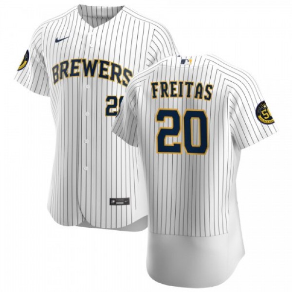 Milwaukee Milwaukee Brewers #20 David Freitas Men&...