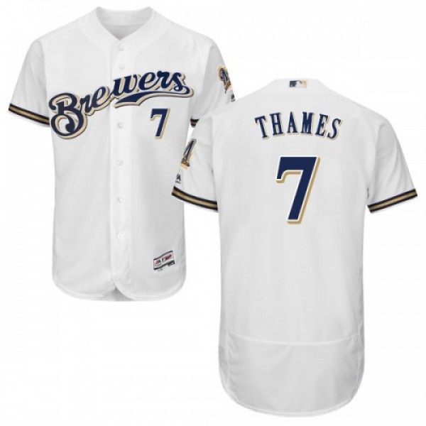 Milwaukee Brewers #7 Eric Thames White Flexbase Au...