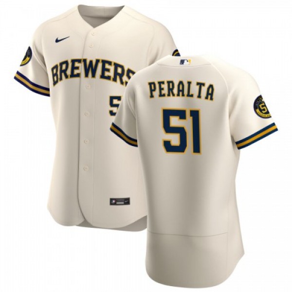 Milwaukee Milwaukee Brewers #51 Freddy Peralta Men...