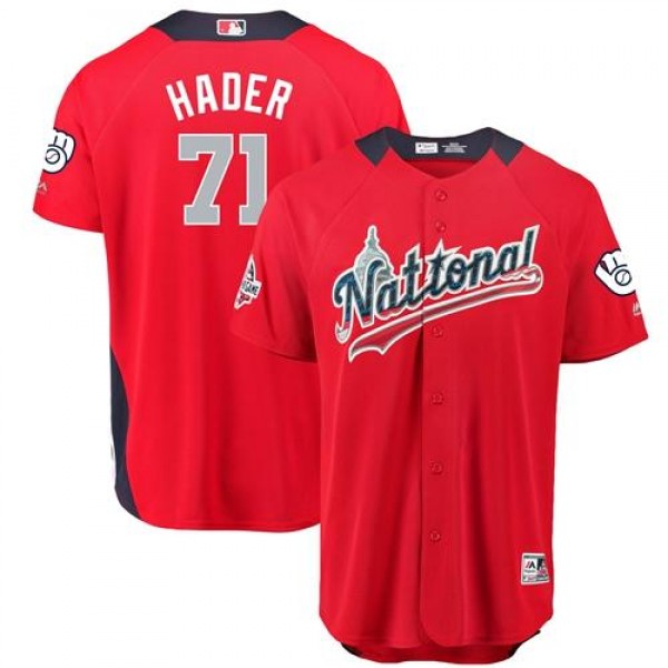 Milwaukee Brewers #71 Josh Hader Red 2018 All-Star...