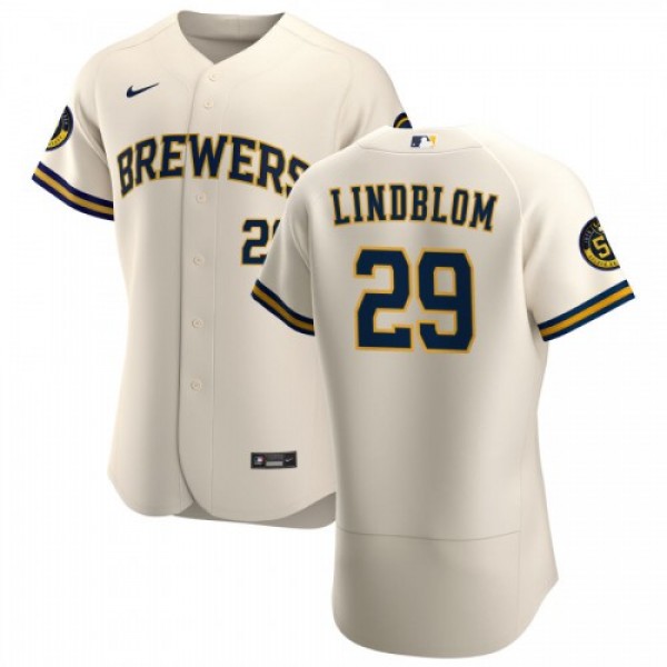 Milwaukee Milwaukee Brewers #29 Josh Lindblom Men&...