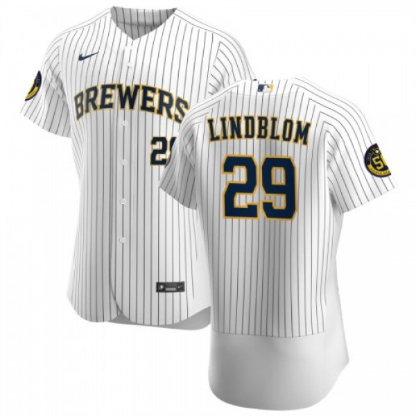 Milwaukee Milwaukee Brewers #29 Josh Lindblom Men&...
