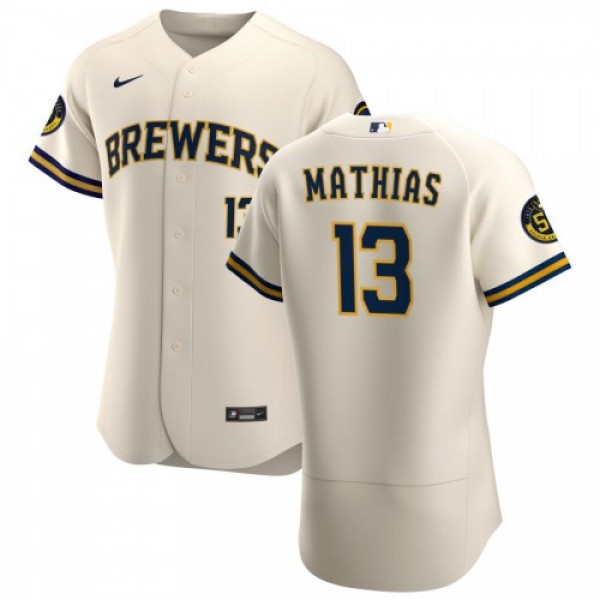 Milwaukee Milwaukee Brewers #13 Mark Mathias Men&#...