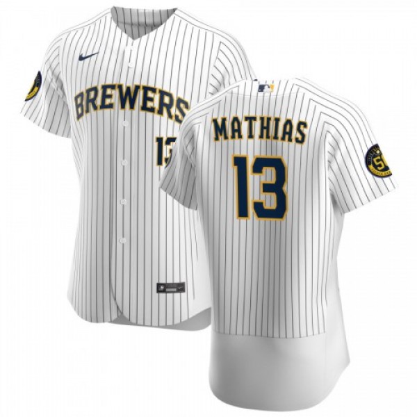 Milwaukee Milwaukee Brewers #13 Mark Mathias Men&#...