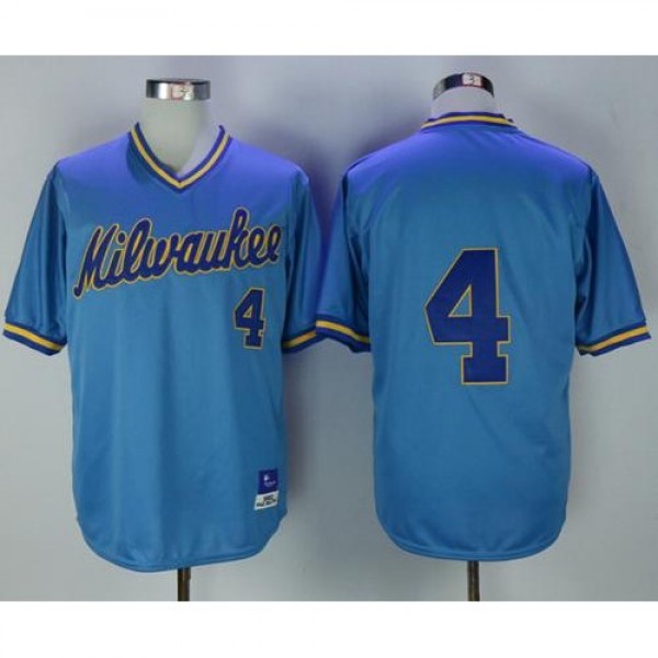 Mitchell and Ness Milwaukee Brewers #4 Paul Molito...