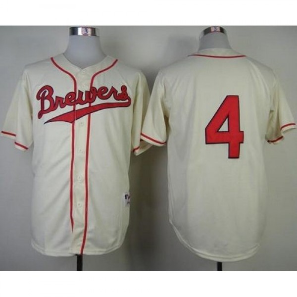 Milwaukee Brewers #4 Paul Molitor Cream 1948 Turn ...